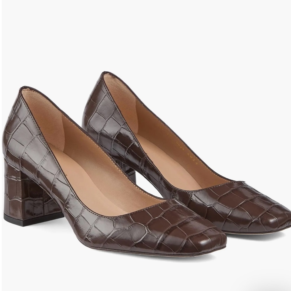 EUC LK Bennett ‘Sally’ chocolate brown Croc Heel Sz 41